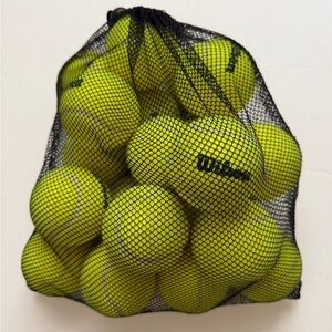 Wilson Neon Yellow Tennis Ball Set with Black Mesh Bag 20 for $20
